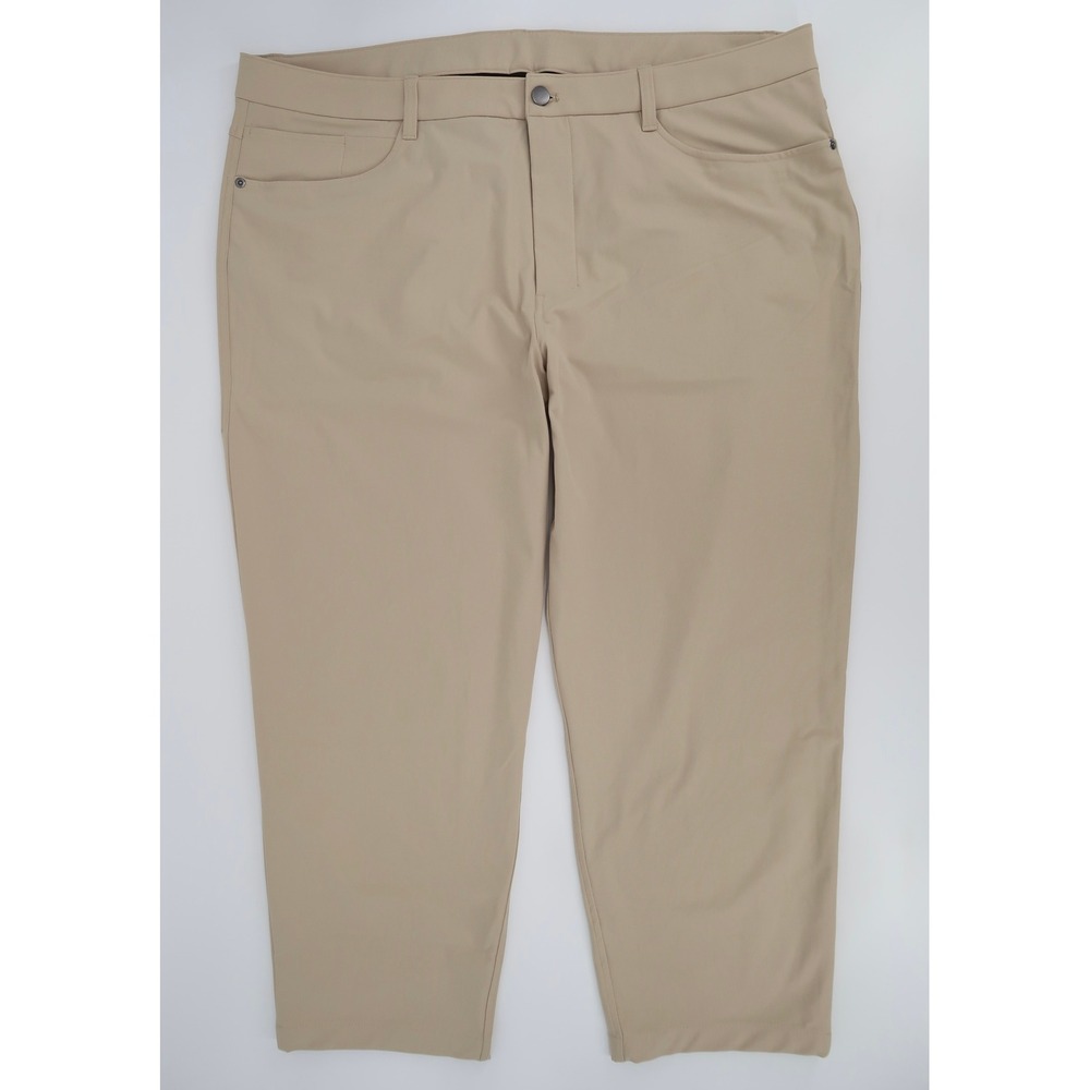 Lululemon ABC Classic Fit 5 Pocket Pants Mens 40 Beige Khaki Warpstreme LM5AQHS